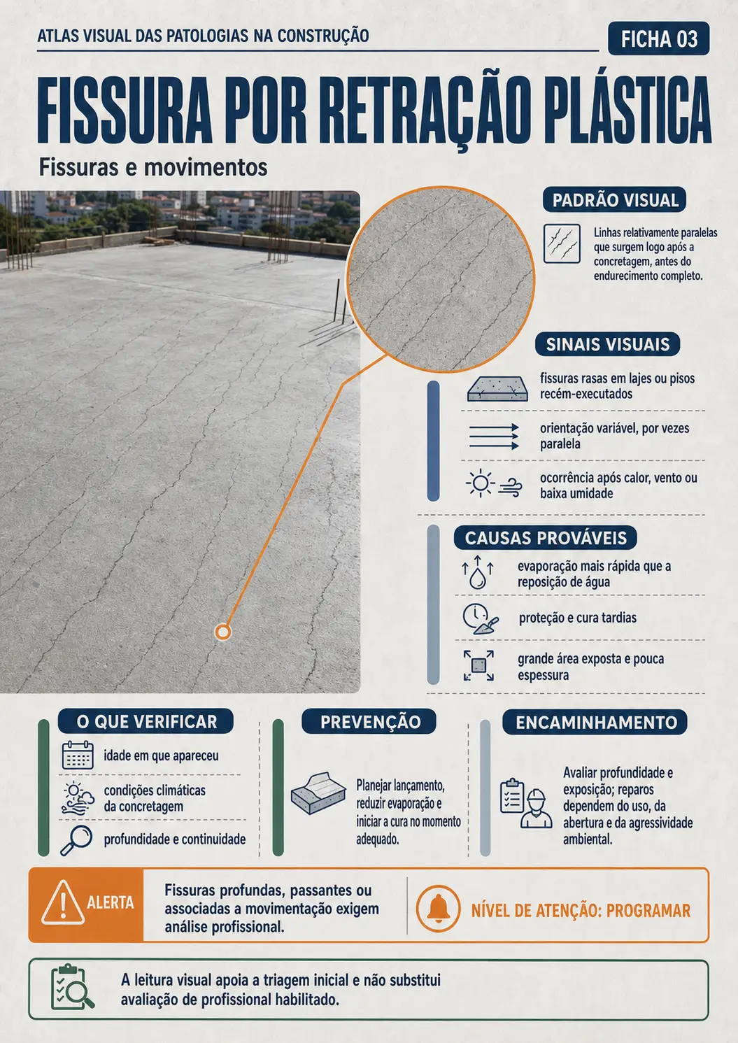 Prévia 2 do Atlas de Patologias: fissura por retracao plastica