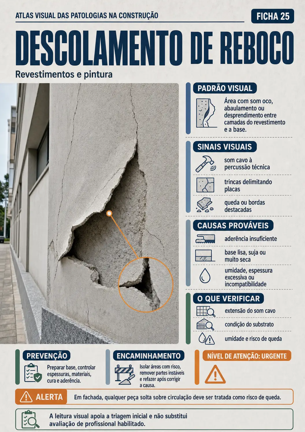 Prévia 6 do Atlas de Patologias: descolamento de reboco