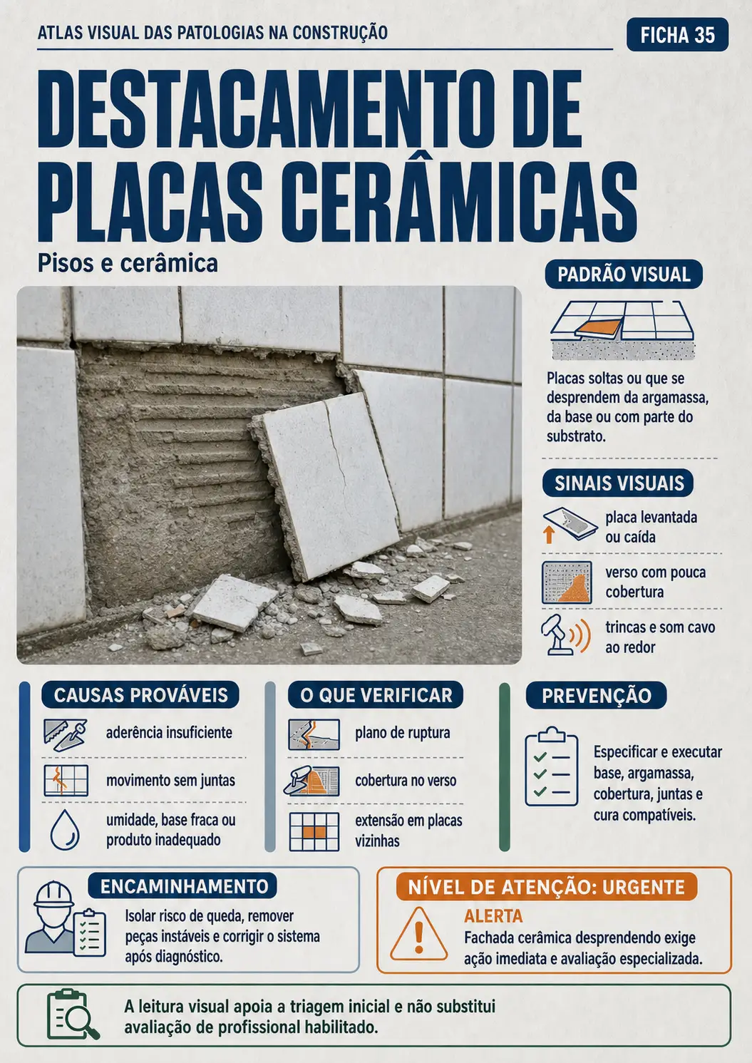 Prévia 8 do Atlas de Patologias: destacamento de placas ceramicas